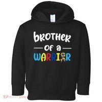 Brother Of A Warrior Autism Awareness Toddler Hoodie thumb 0