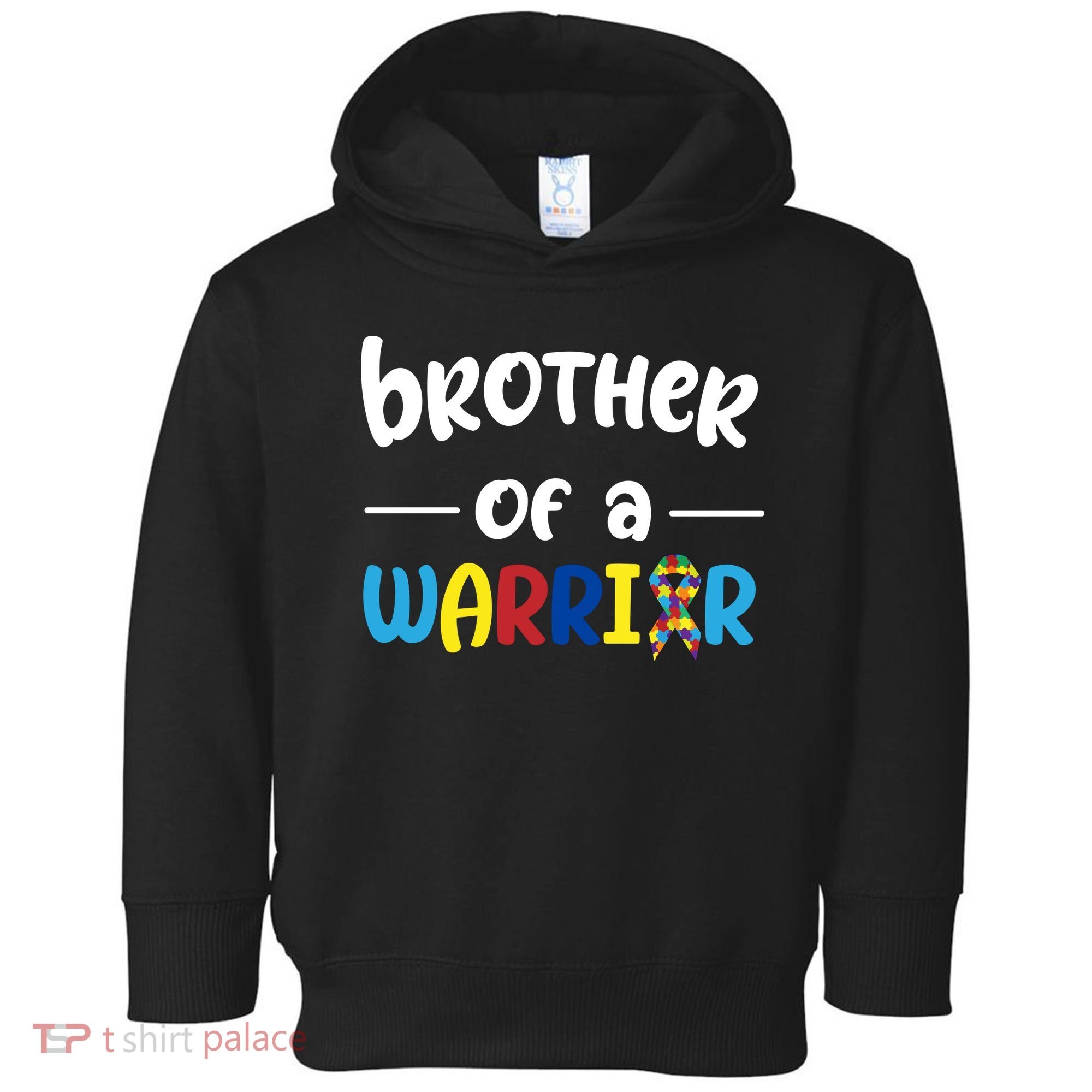 Brother Of A Warrior Autism Awareness Toddler Hoodie