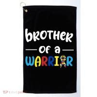 Brother Of A Warrior Autism Awareness Golf Towel thumb 0