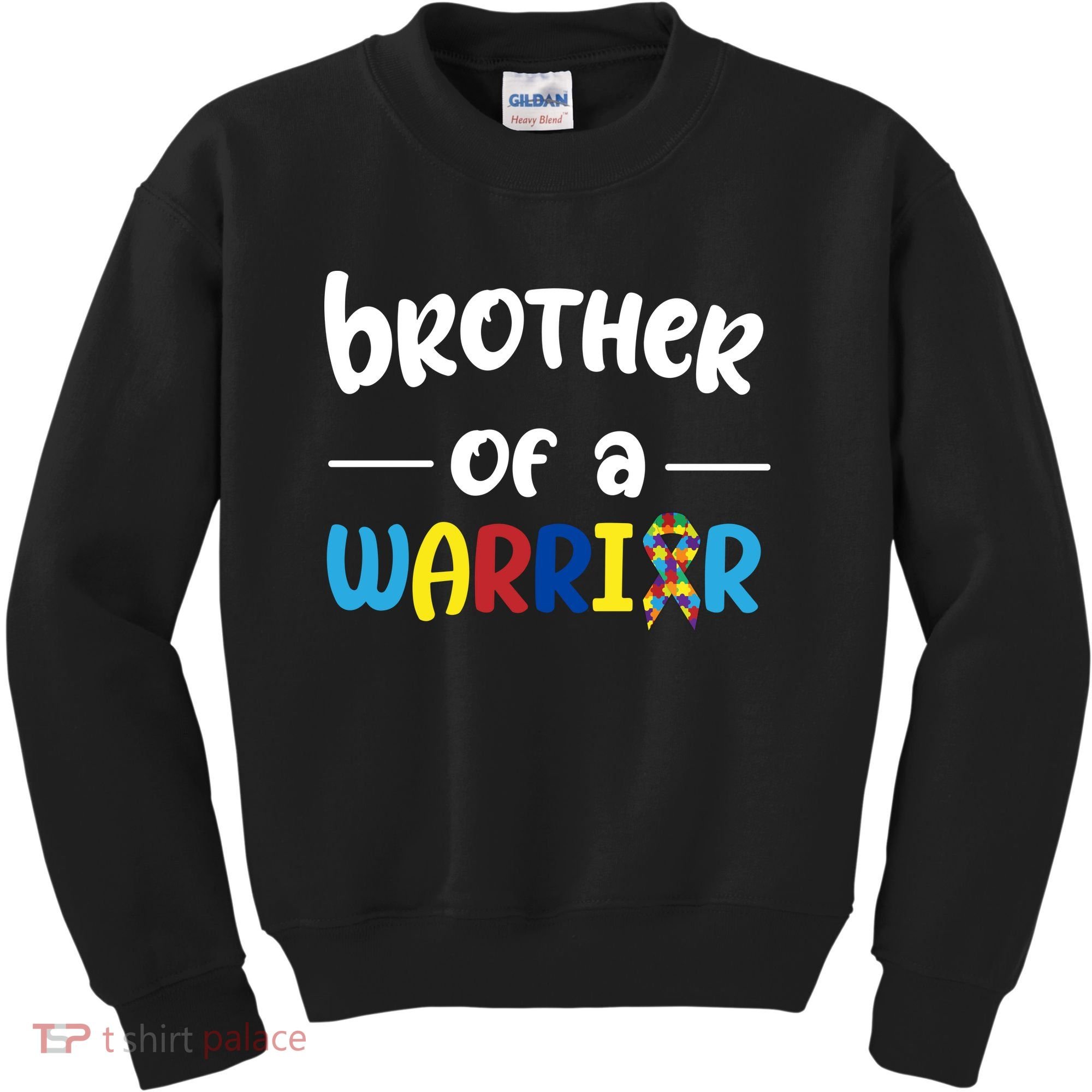 Brother Of A Warrior Autism Awareness Kids Sweatshirt