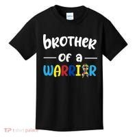 Brother Of A Warrior Autism Awareness Kids T-Shirt thumb 0
