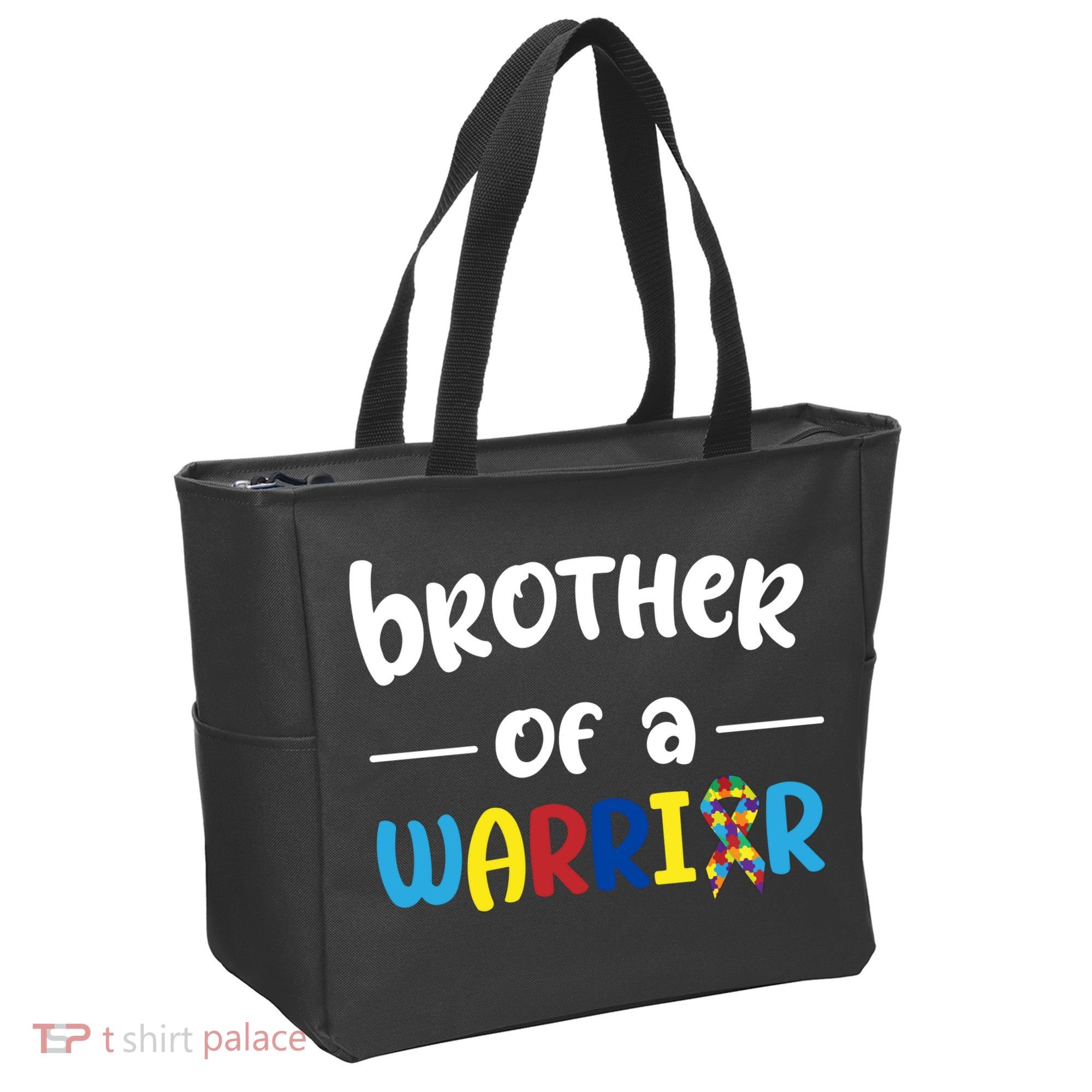 Brother Of A Warrior Autism Awareness Tote Bag