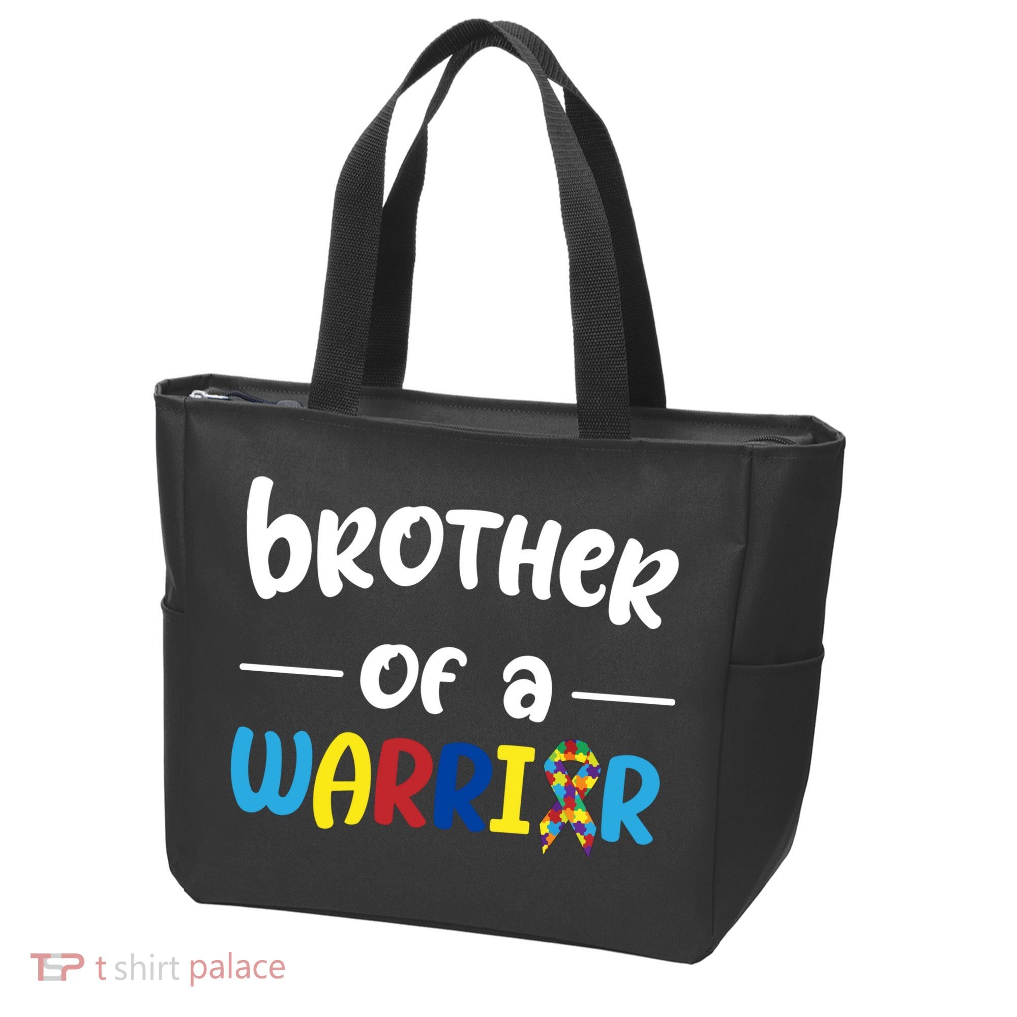 Brother Of A Warrior Autism Awareness Tote Bag