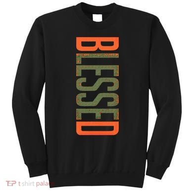Blessed Olive Army Solar Orange Color Match Sweatshirt