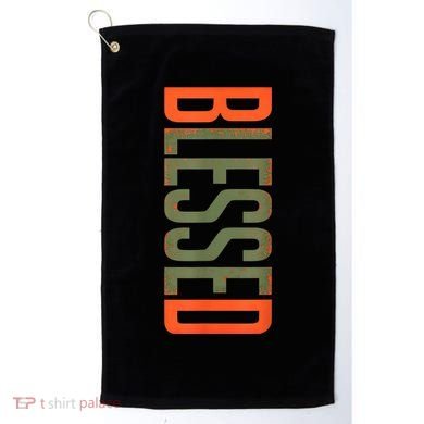 Blessed Olive Army Solar Orange Color Match Golf Towel