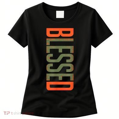 Blessed Olive Army Solar Orange Color Match Women's T-Shirt