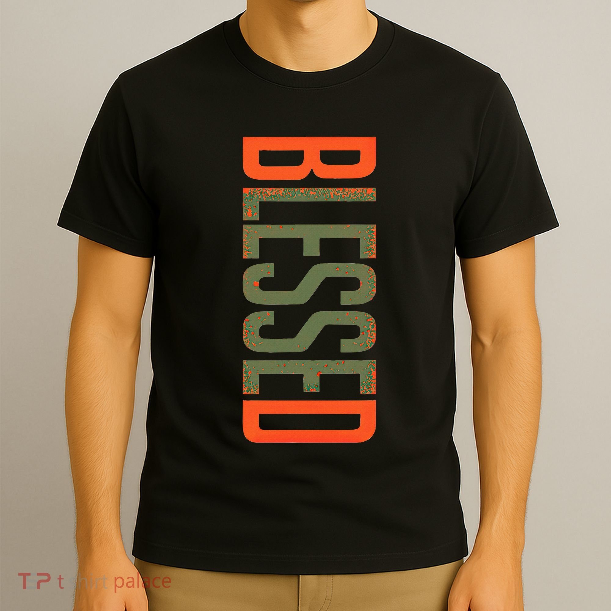 Blessed Olive Army Solar Orange Color Match T-Shirt