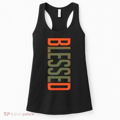 Blessed Olive Army Solar Orange Color Match Women's Tank Top