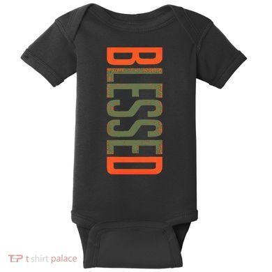 Blessed Olive Army Solar Orange Color Match Baby Bodysuit