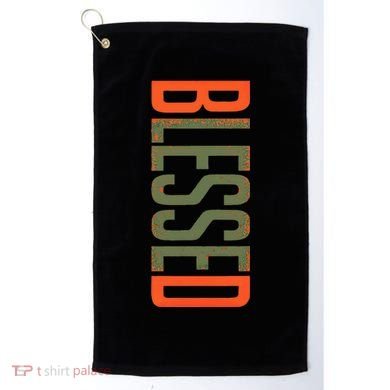 Blessed Olive Army Solar Orange Color Match Golf Towel