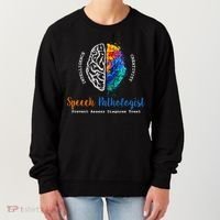 Brain Of A Speech Pathologist Speech Language Therapy Women's Sweatshirt thumb 0