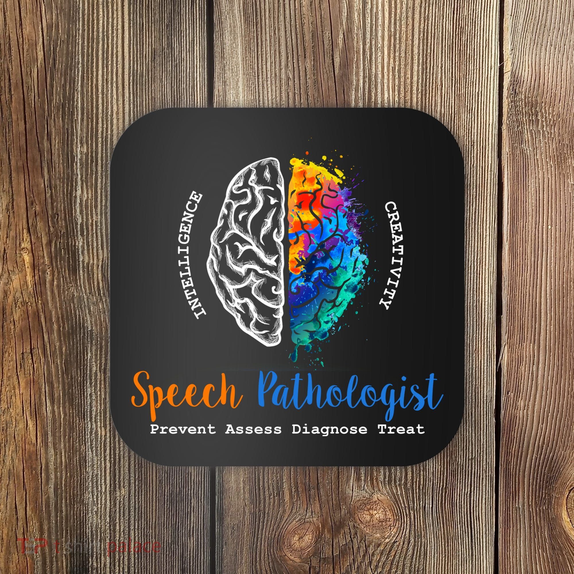 Brain Of A Speech Pathologist Speech Language Therapy Coaster