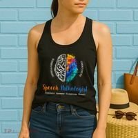 Brain Of A Speech Pathologist Speech Language Therapy Women's Tank Top thumb 2