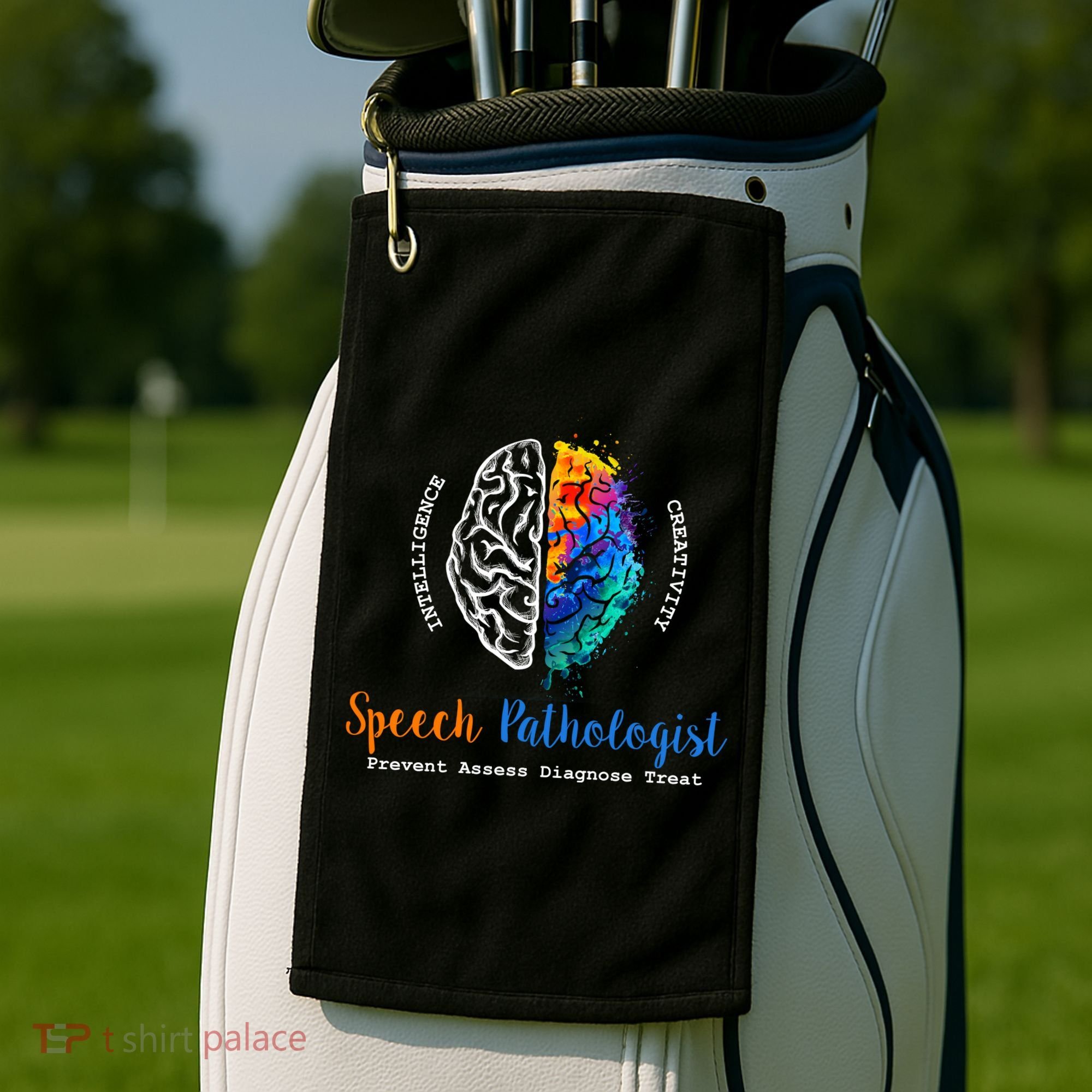 Brain Of A Speech Pathologist Speech Language Therapy Golf Towel