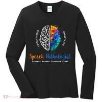 Brain Of A Speech Pathologist Speech Language Therapy Women's Long Sleeve Shirt thumb 0