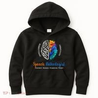 Brain Of A Speech Pathologist Speech Language Therapy Kids Hoodie thumb 0