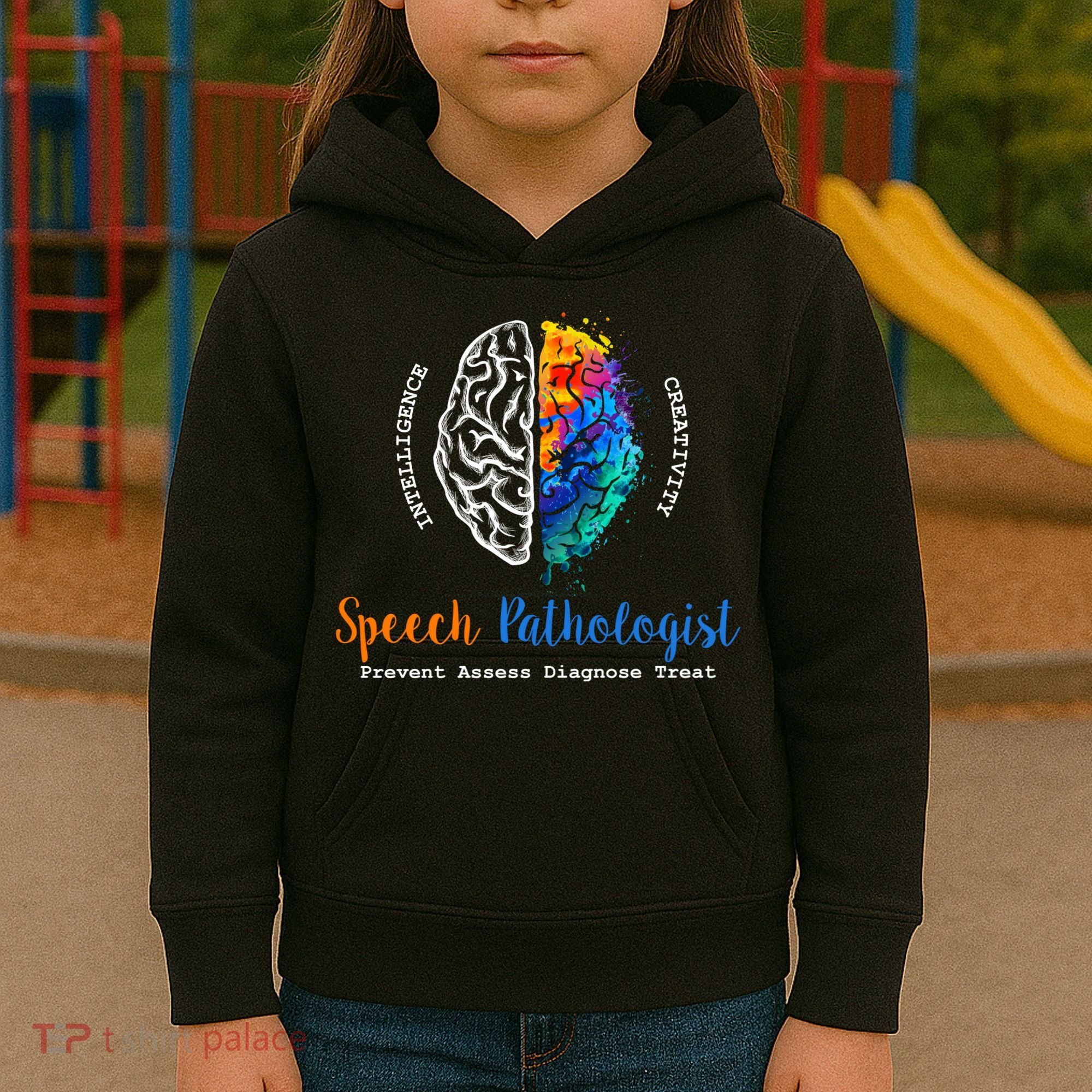 Brain Of A Speech Pathologist Speech Language Therapy Kids Hoodie