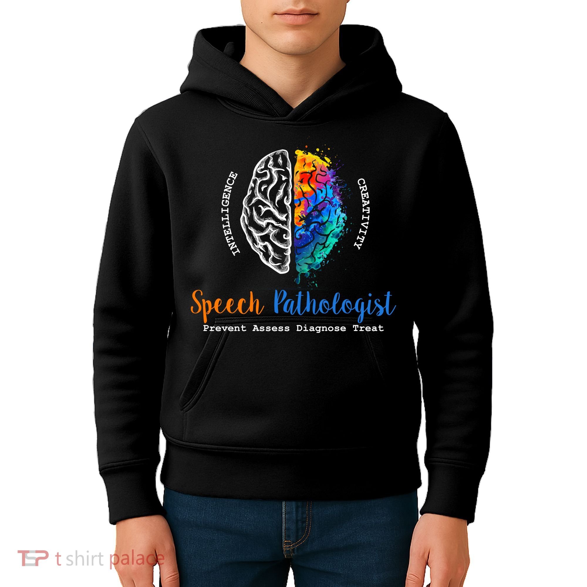 Brain Of A Speech Pathologist Speech Language Therapy Kids Hoodie