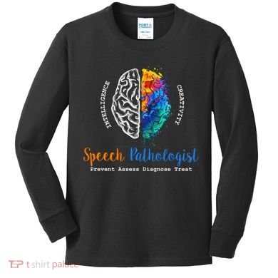 Brain Of A Speech Pathologist Speech Language Therapy Kids Long Sleeve Shirt