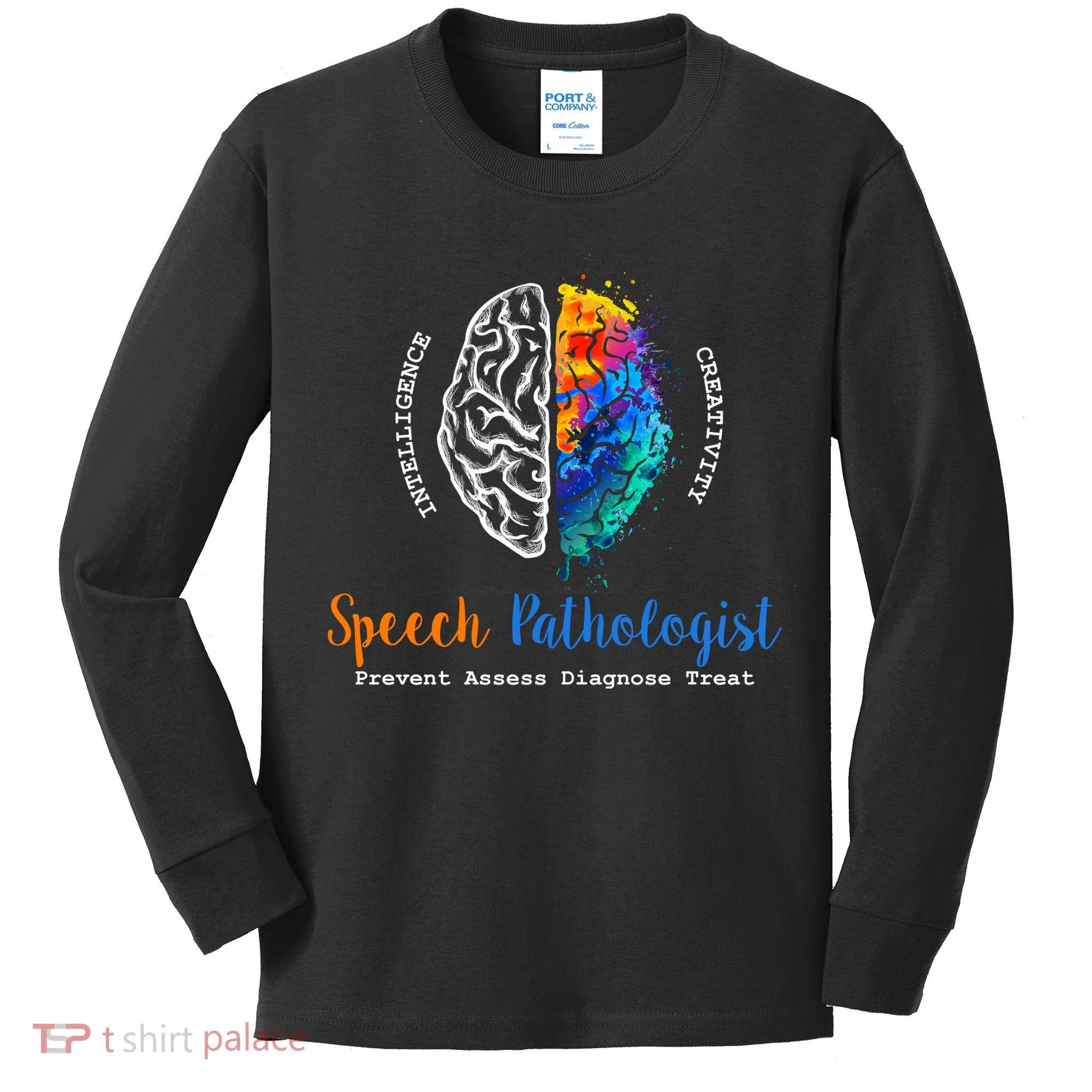 Brain Of A Speech Pathologist Speech Language Therapy Kids Long Sleeve Shirt
