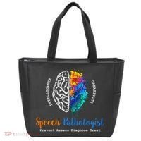 Brain Of A Speech Pathologist Speech Language Therapy Tote Bag thumb 0