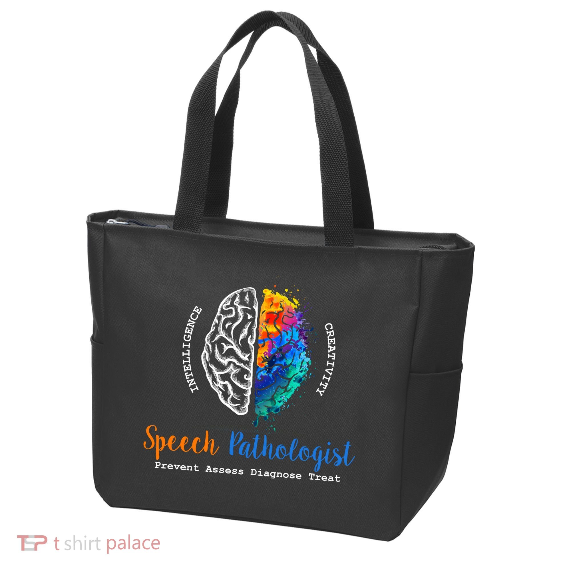 Brain Of A Speech Pathologist Speech Language Therapy Tote Bag