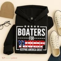Boaters For Trump Keeping American Great Hoodie thumb 4