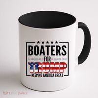 Boaters For Trump Keeping American Great Coffee Mug thumb 1