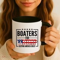Boaters For Trump Keeping American Great Coffee Mug thumb 3