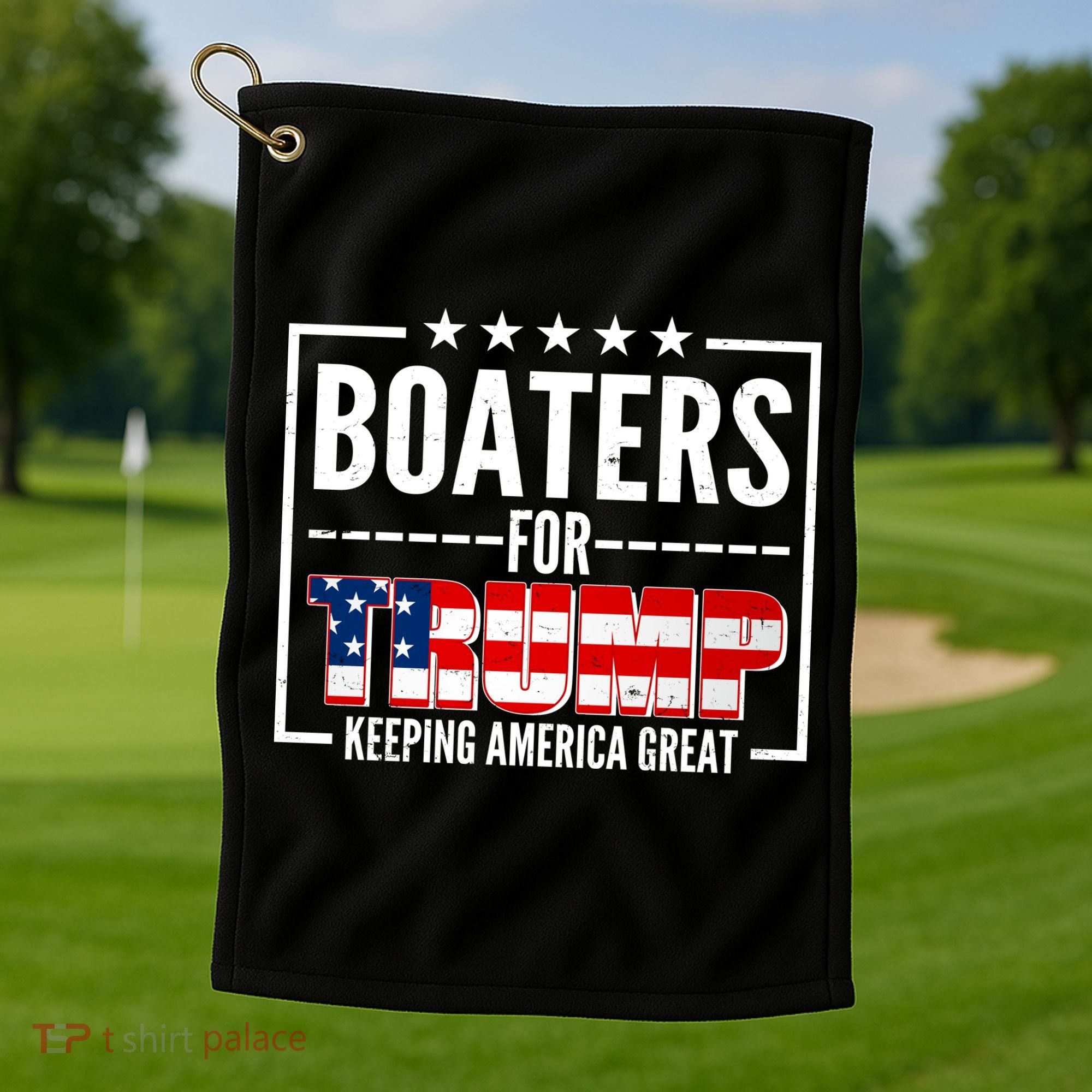 Boaters For Trump Keeping American Great Golf Towel