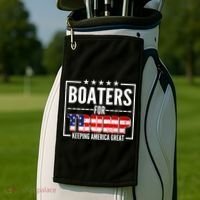 Boaters For Trump Keeping American Great Golf Towel thumb 2