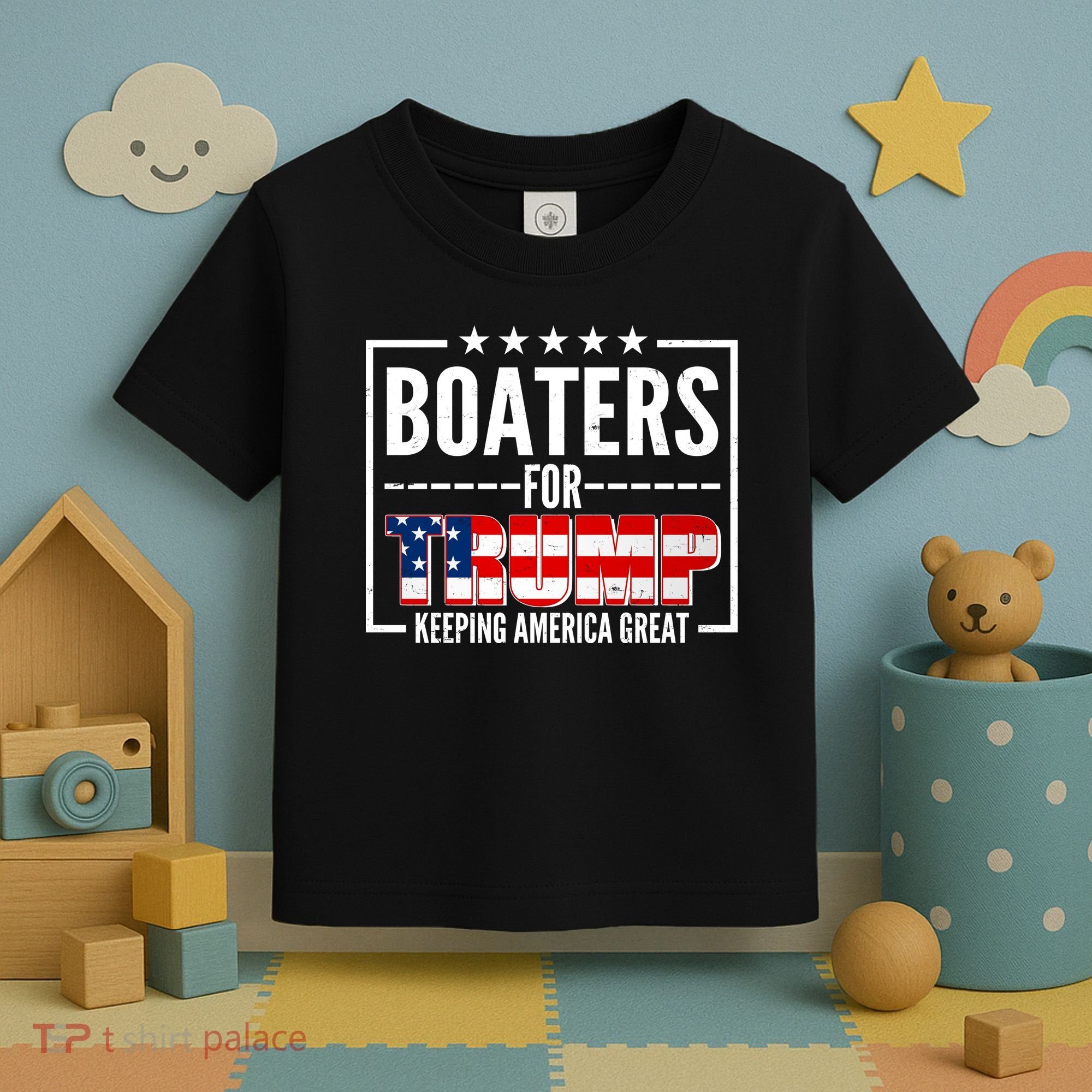 Boaters For Trump Keeping American Great Toddler T-Shirt