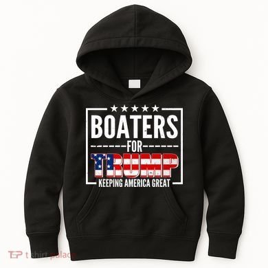 Boaters For Trump Keeping American Great Kids Hoodie