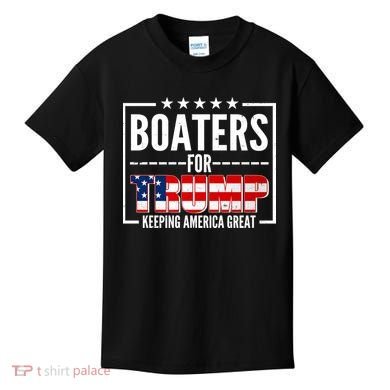 Boaters For Trump Keeping American Great Kids T-Shirt