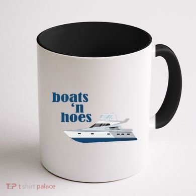 Boats N Hoes Funny Boating Coffee Mug back