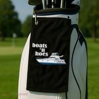 Boats N Hoes Funny Boating Golf Towel thumb 2