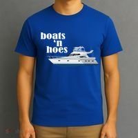 Boats N Hoes Funny Boating T-Shirt thumb 3