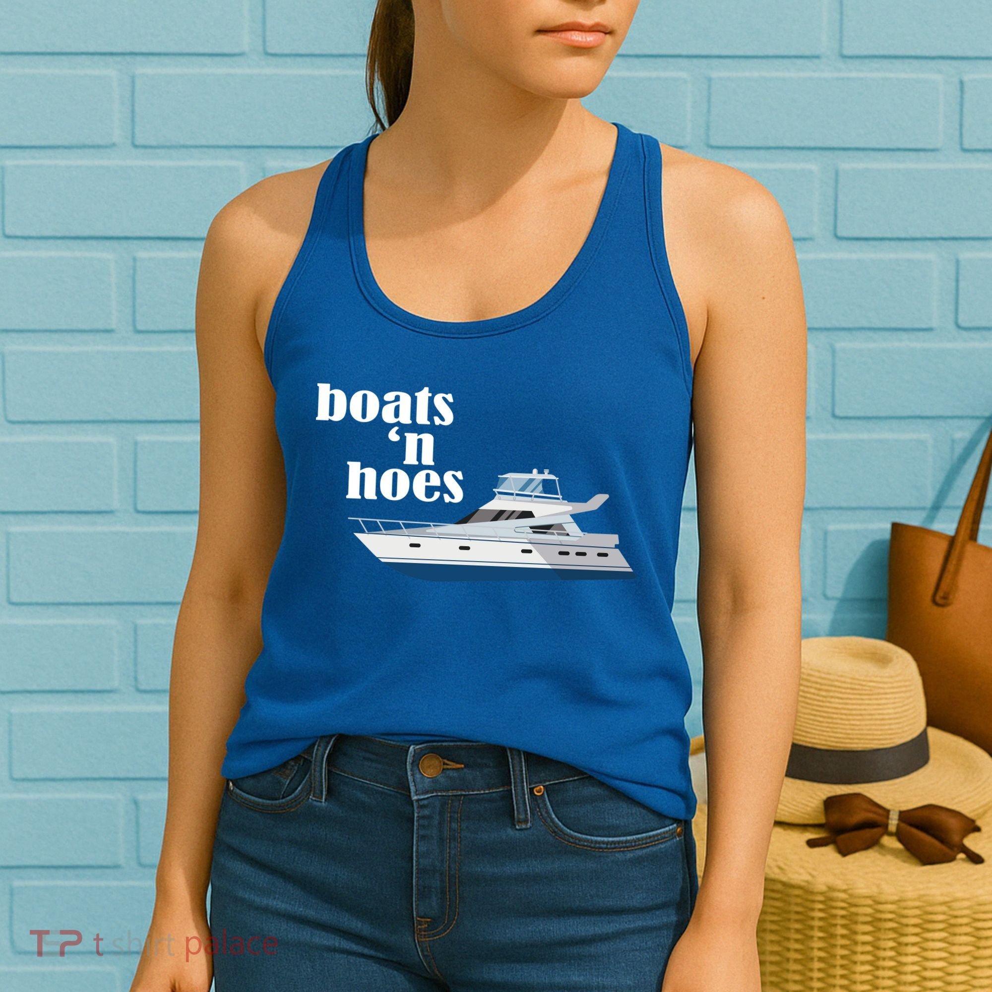 Boats N Hoes Funny Boating Women's Tank Top