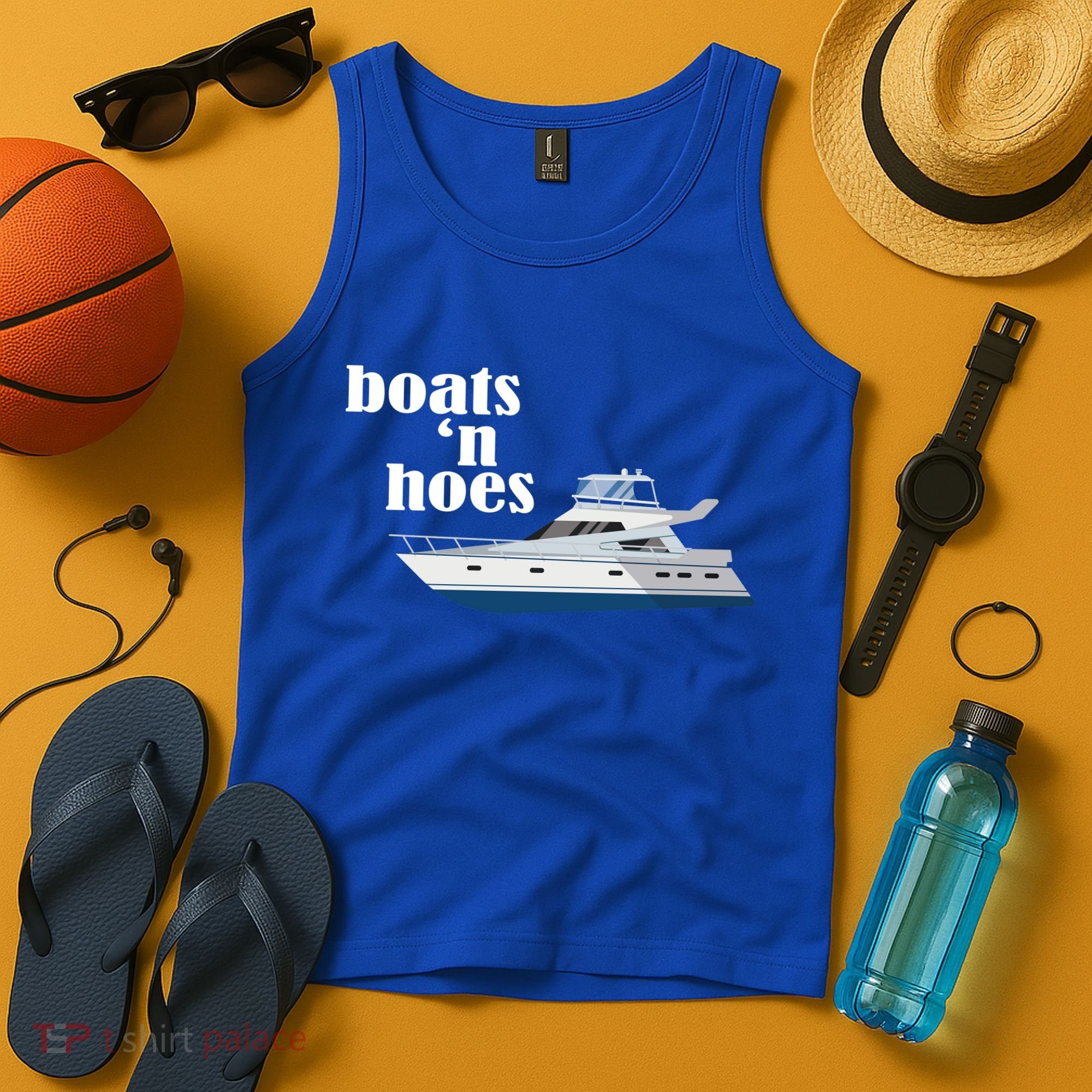 Boats N Hoes Funny Boating Tank Top