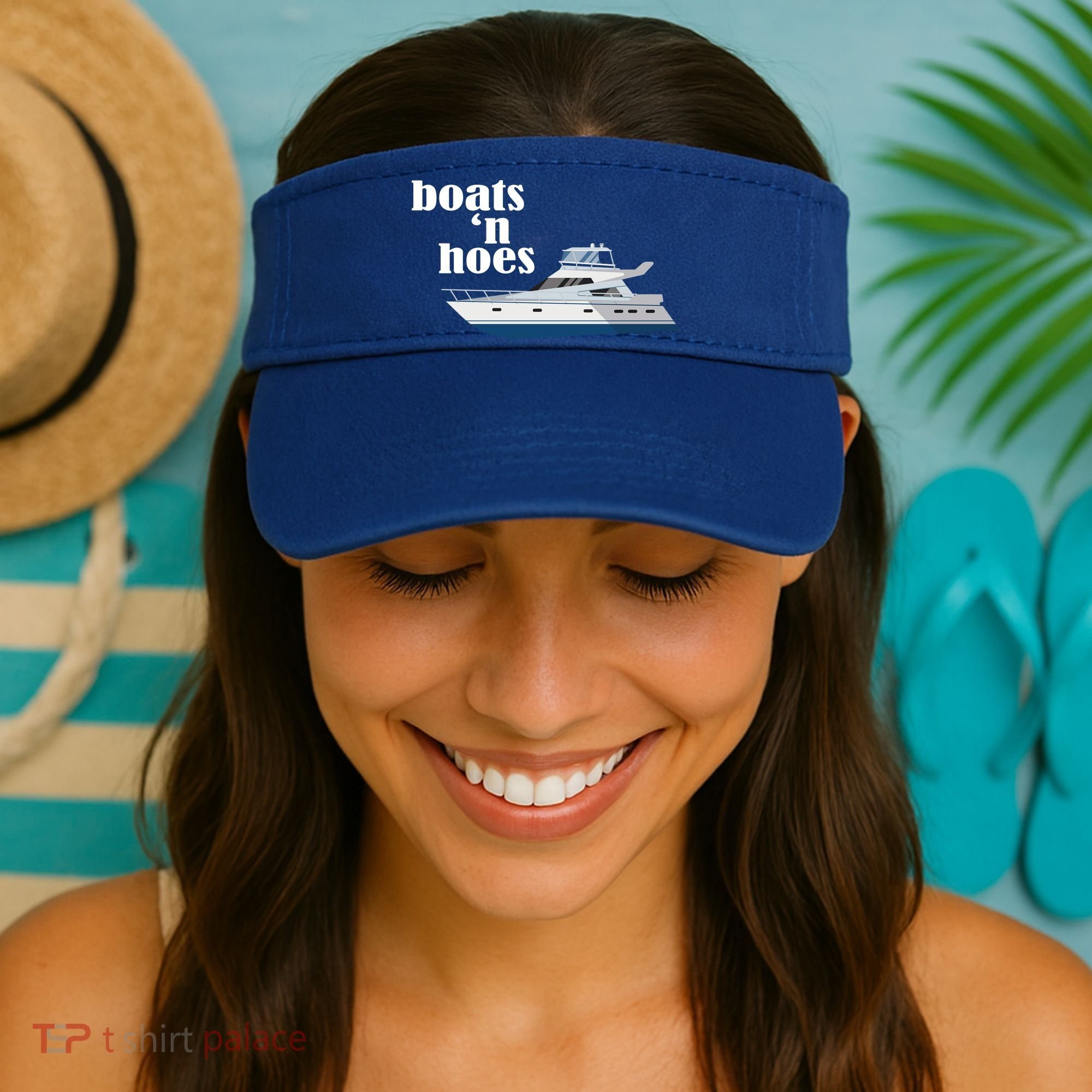 Boats N Hoes Funny Boating Visor