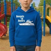 Boats N Hoes Funny Boating Kids Hoodie thumb 2