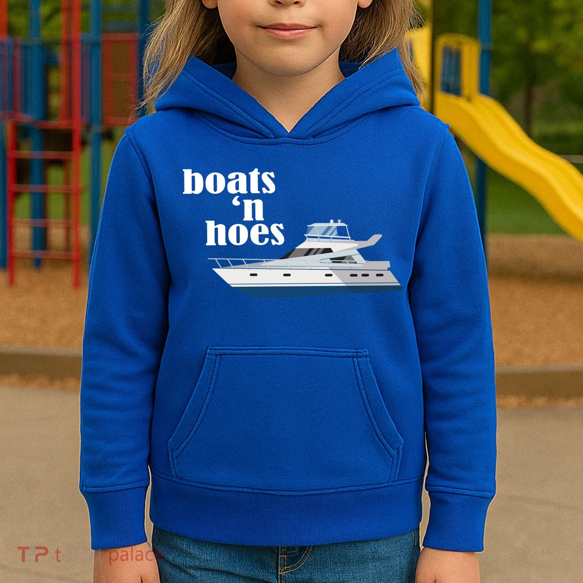 Boats N Hoes Funny Boating Kids Hoodie