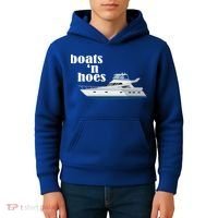 Boats N Hoes Funny Boating Kids Hoodie thumb 4