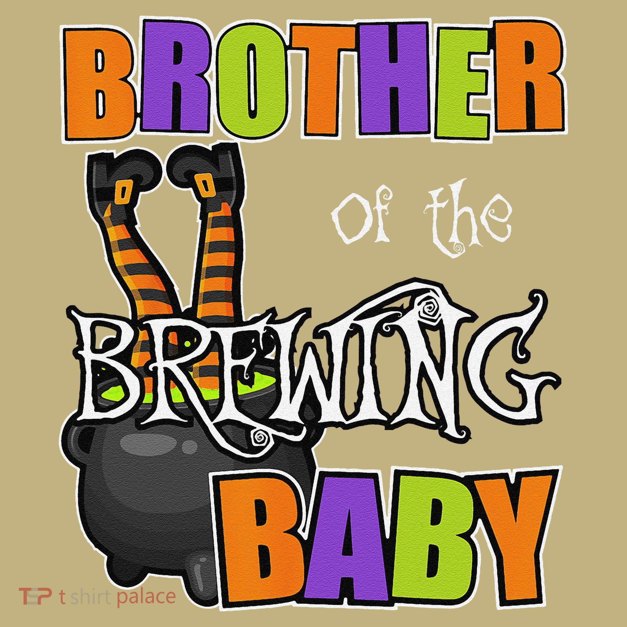 Brother Of Brewing Baby Halloween Theme Baby Shower Spooky T-Shirt