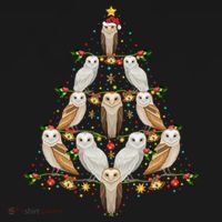 Barn Owl Bird Christmas Tree Gift Funny Christmas Barn Owl Gift Ornament thumb 1