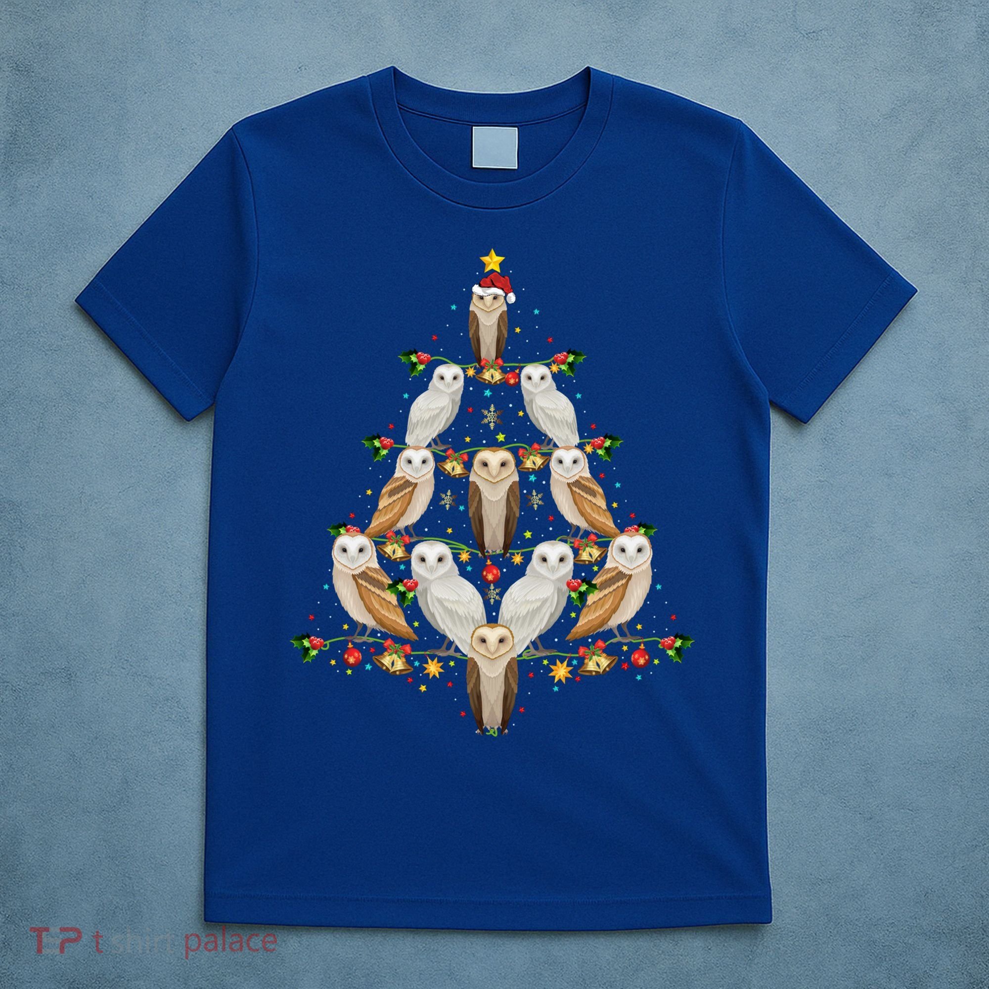 Barn Owl Bird Christmas Tree Gift Funny Christmas Barn Owl Gift T-Shirt