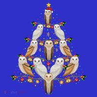 Barn Owl Bird Christmas Tree Gift Funny Christmas Barn Owl Gift Coaster thumb 2