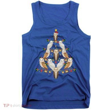 Barn Owl Bird Christmas Tree Gift Funny Christmas Barn Owl Gift Tank Top