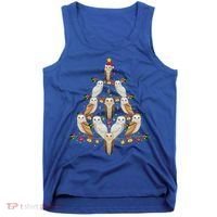 Barn Owl Bird Christmas Tree Gift Funny Christmas Barn Owl Gift Tank Top thumb 0