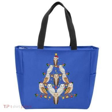 Barn Owl Bird Christmas Tree Gift Funny Christmas Barn Owl Gift Tote Bag